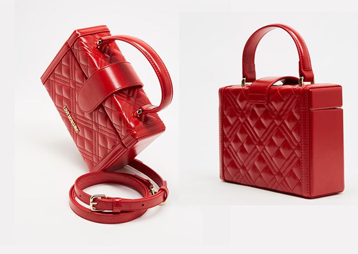 Đặc điểm túi xách Moschino Quilted Mini Box Cross-Body Bag Màu Đỏ
